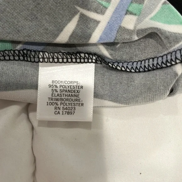 Banana Republic cap sleeve patterned short dress v neck black green blue PM - Picture 6 of 7